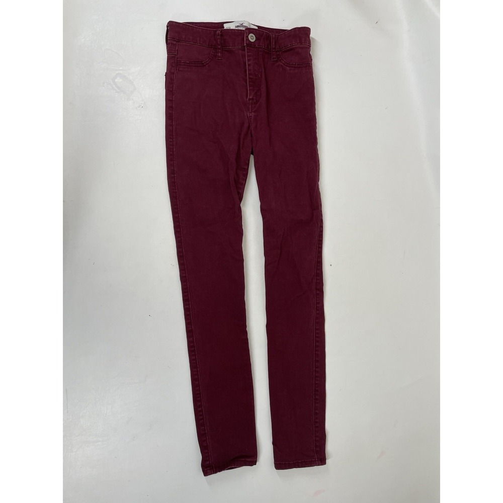 Hollister California Flat Front Jeans‎ Womens Size 00R 23x29 Red
